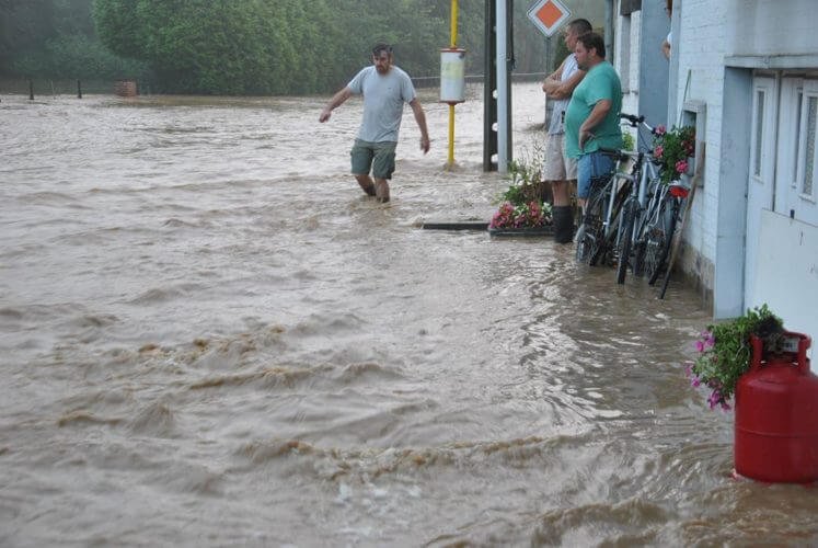 Inondations à Orp-le-Petit le 23 juillet 2016. Source : Commune de Orp-Jauche