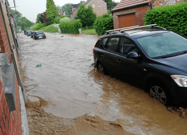 Coulée de boue à Remicourt en province de Liège le 27 mai 2018. Source : RTC Liège.
