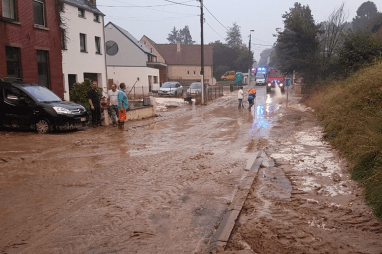 Coulée de boue à Mont-Saint-Guibert (province du Brabant Wallon) le 5 septembre 2018. Crédit photo : eda. Source : Vers l'Avenir