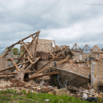 Waulsort le 29 avril 2018 après le passage d'une des deux tornades produites et d'intensité F3 sur l'échelle de Fujita et T6 sur l'échelle de Torro