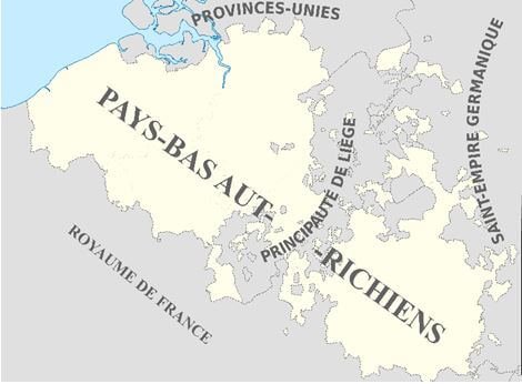 Nos régions en 1715. Source : Wikipédia