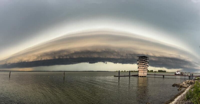 Arcus observé à Zuid-Beijerland, au Pays-Bas, le 9 juillet 2024. Crédit : Ferry Krauweel.