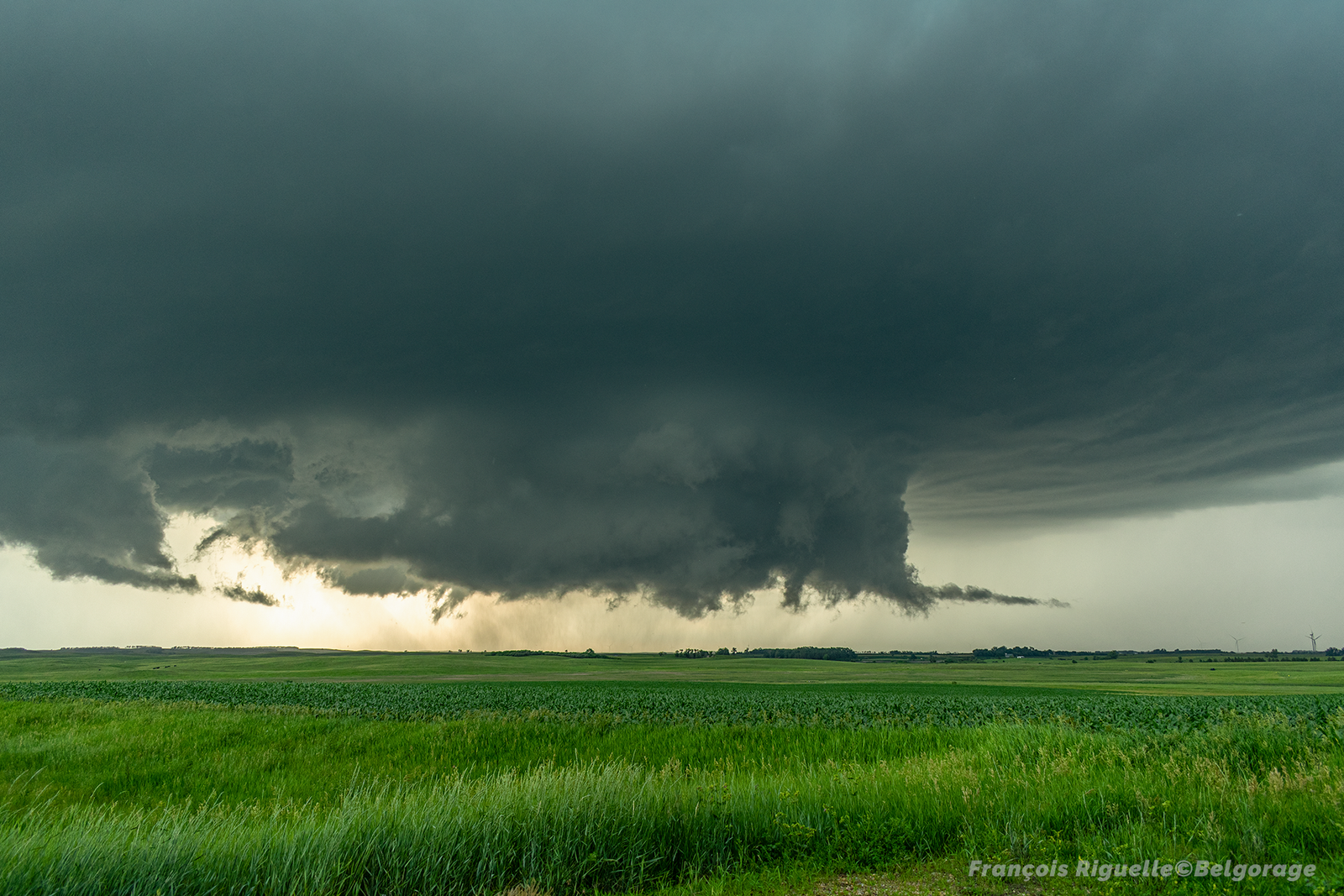 Nuage mur circulant près de Gary, au Dakota du Sud, le 28 juin 2025.